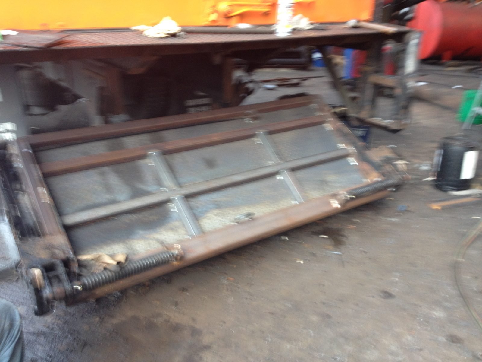 Rust and scale removed and the gate prepped for paint
