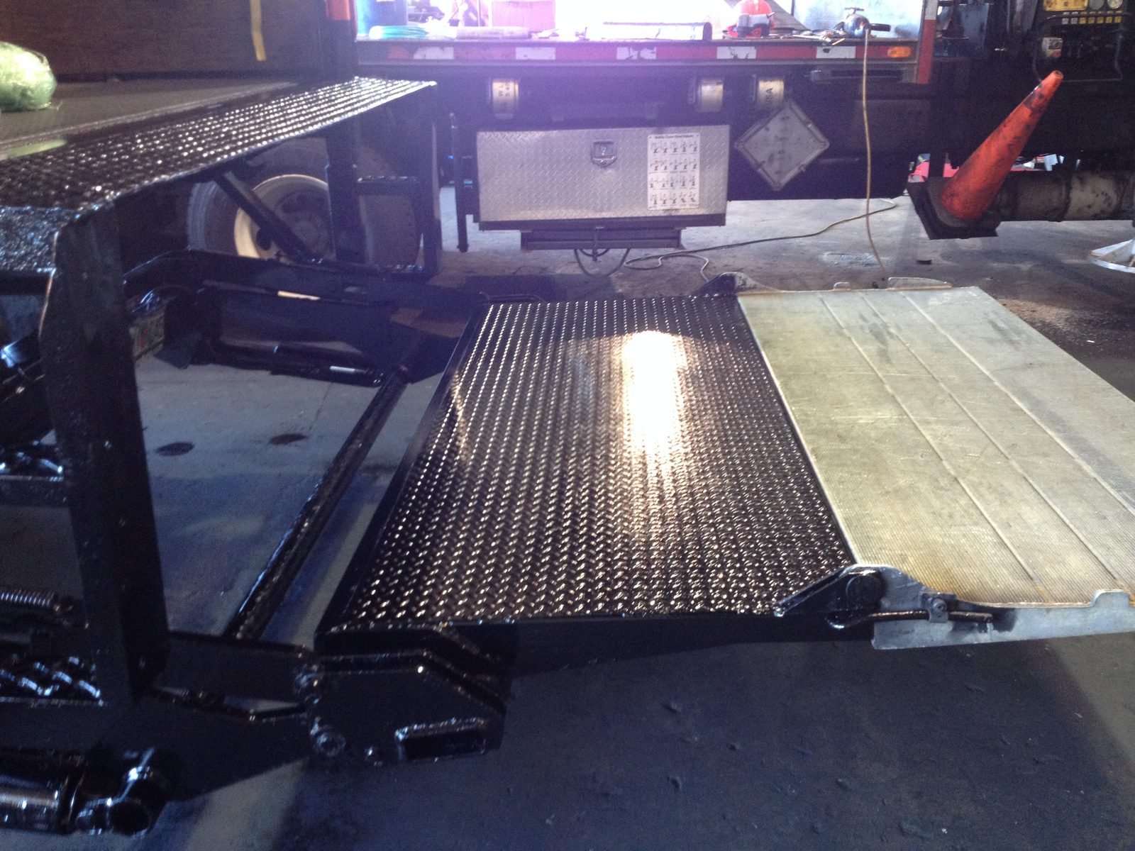 The finished lift gate back on the truck